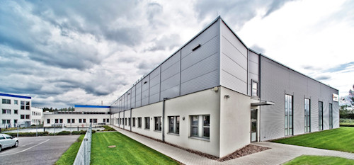 Eschenbach, Germany. Company building, exterior view