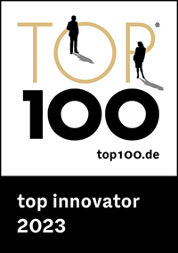 Top 100 Innovator seal awarded by compamedia