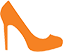orange heel footwear icon