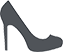 gray heel footwear icon